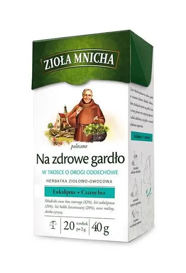 Kräutertee, Teebox, grüne Verpackung, 40 g, polnische Beschriftung