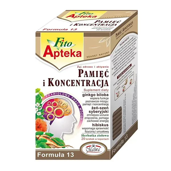 Nahrungsergänzung, Ginkgo biloba, Hibiskus, Formel 13, Gedächtnisstütze