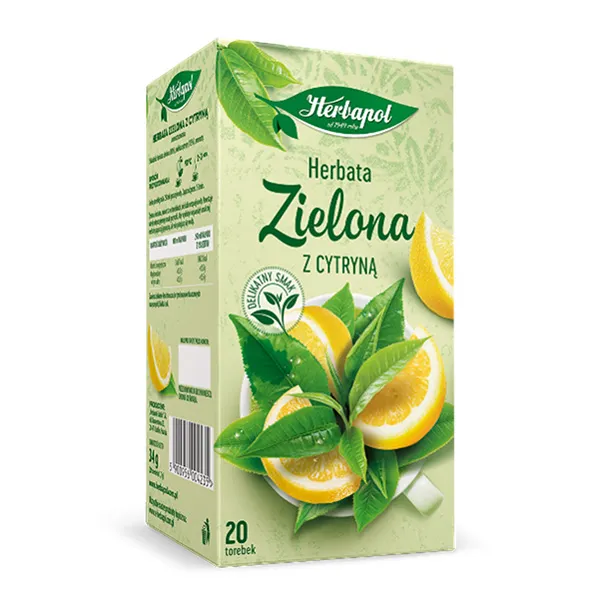 Herbata, Zielona, Cytryna, Liście, Opakowanie