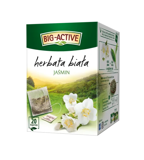 Kräutertee, Jasmin, Grüntee, Boxenverpackung, 20 Beutel