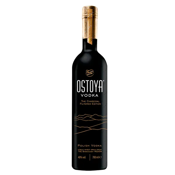 vodka, Flasche, schwarze Flasche, aktivkohle filtriert, 700 ml