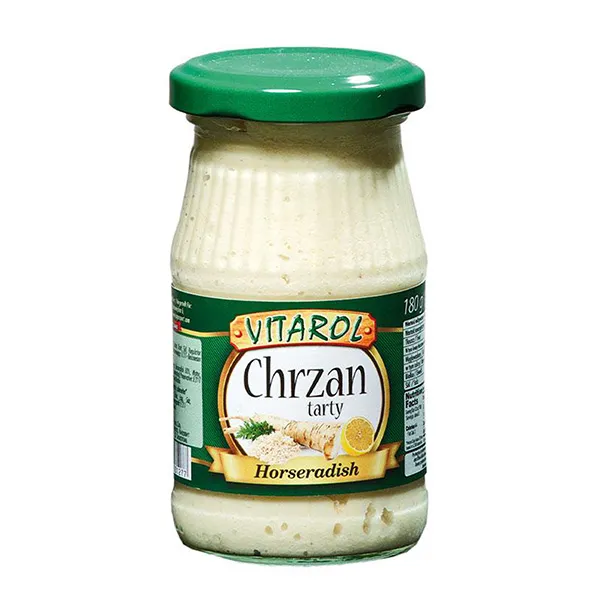 Horseradish, Lasurcreme?, Glasflasche, Grüner Deckel, Chrzan tarty