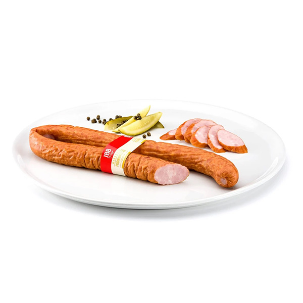 Wurst, Wurst, geräuchert, Scheiben, Teller