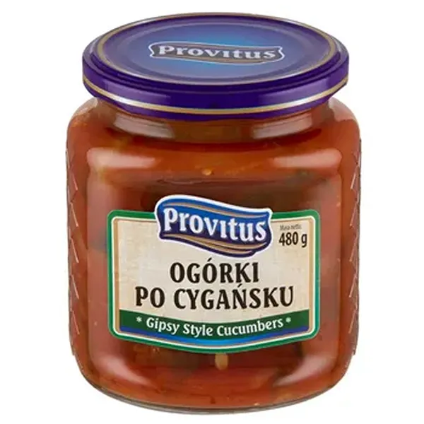 Glas jar, Gurken, Gipsy Stil Gurken, Provitus, 480 g