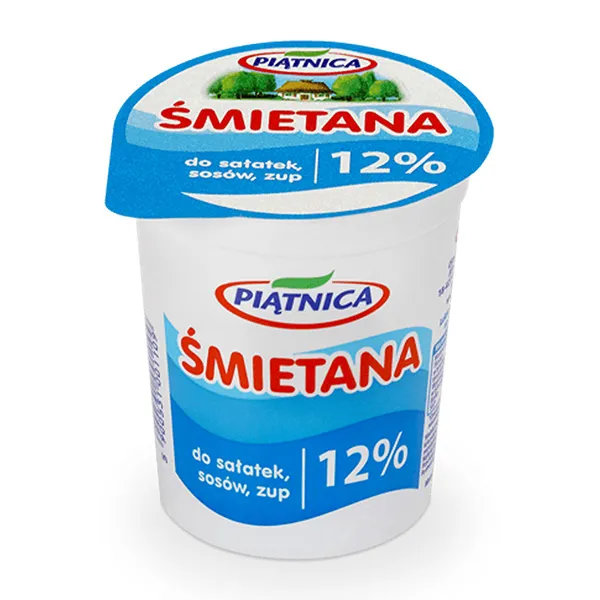 joghurt, śmietana, 12%, plastikbecher, PIĄTNICA