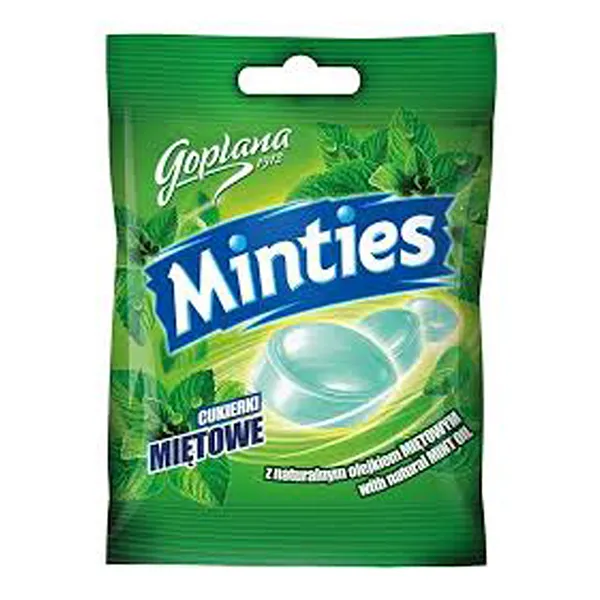 Minzbonbons, Grüne Verpackung, Minzgeschmack, Beutel, Kaugummi-ähnlich
