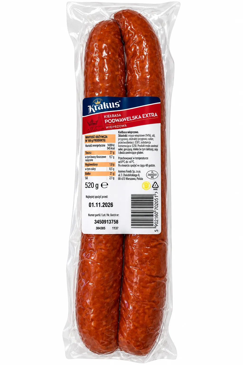 Bratwurst, Kielbasa, Wurst, Rohwurst, Packung