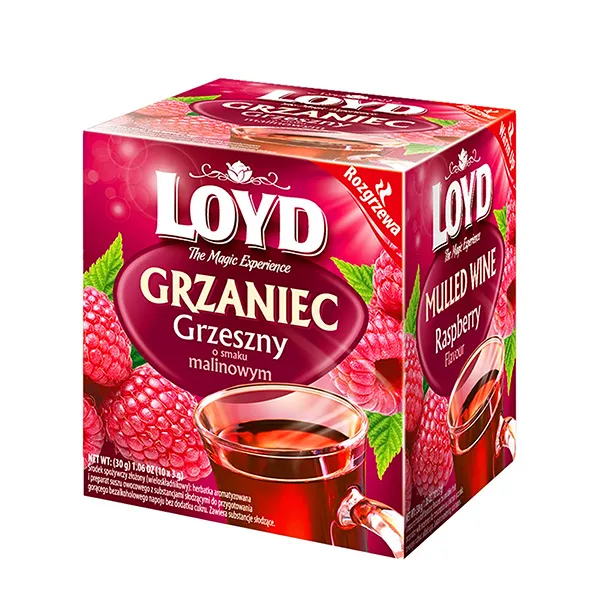 Multivitamínový nápoj, víno, ovocný čaj, malina, obaláž balení