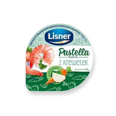 Lisner Pastella Garnelen-Aufstrich mit Gemüse 80 g - Pastella pasta z krewetek z warzywami 80 g