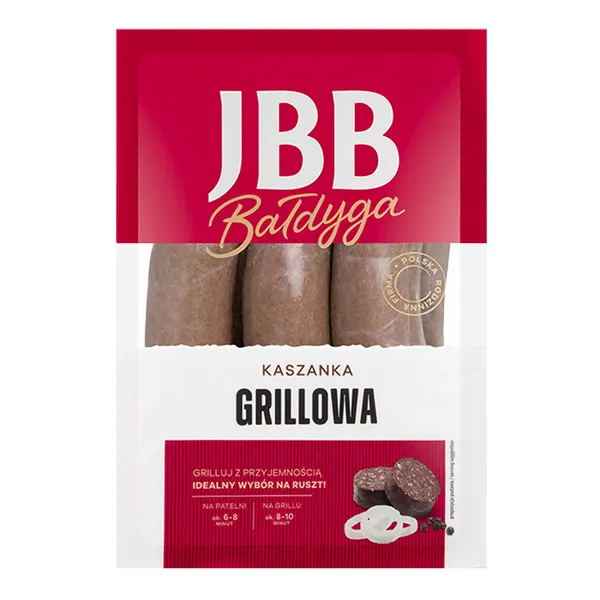 Grillwürstchen, Kaszanka, Bratwurst, Rohware, Packung