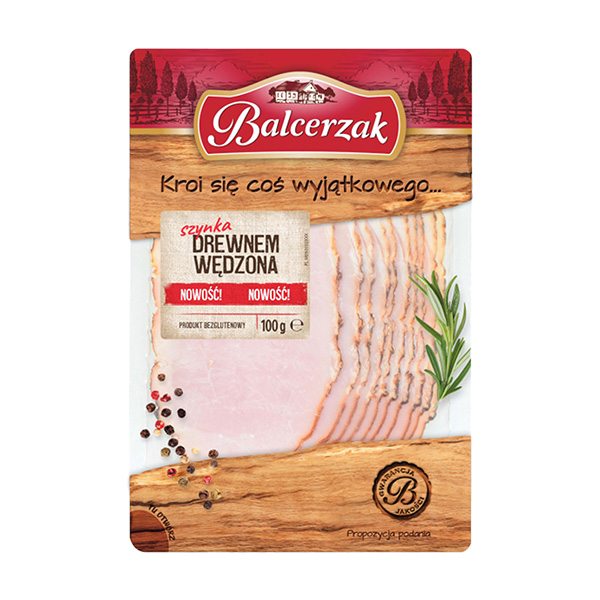 Schinken, Dünn geschnitten, Räucherfleisch, 100 g, Bauernstil