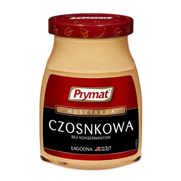 Musztarda, Czosnkowa, Sos czosnkowy, Bez konserwantów, Łagodna