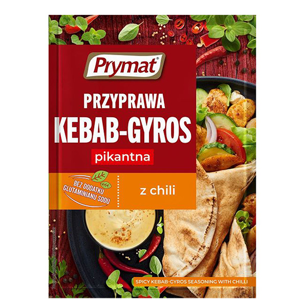 Kebab-Gyros, Gewürzmischung, Chili, Pikant, Fladenbrot/Beilage