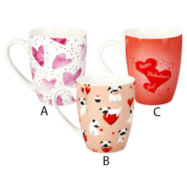 Tassen, Becher, Valentinstag, Herzen, Muster