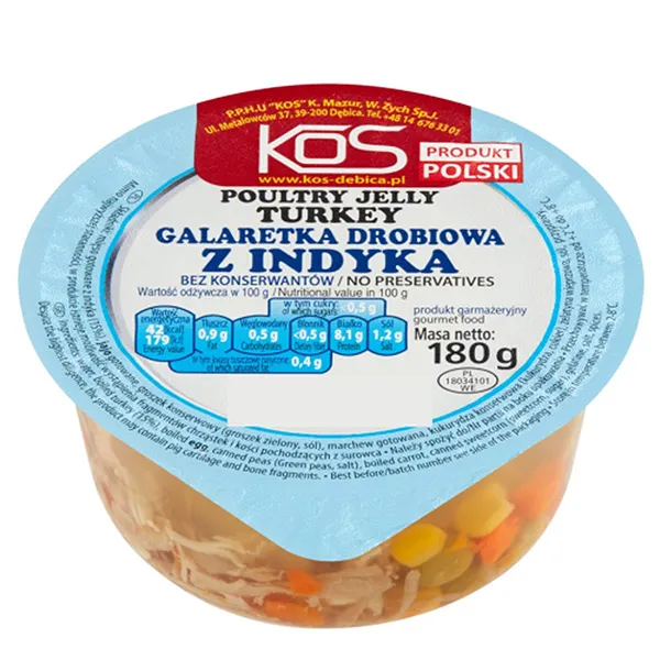 Gelee, Pute-Hähnchen, Indyk, Hühnchen-Gelee, 180 g