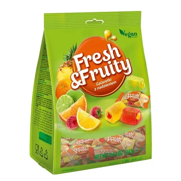 früchte, gummi, snack, vegan, mix