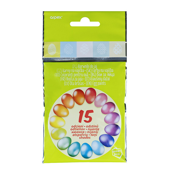 Eggfarben, Eierfarben, bunte Eier, 15 Farbtöne, Osterbastel