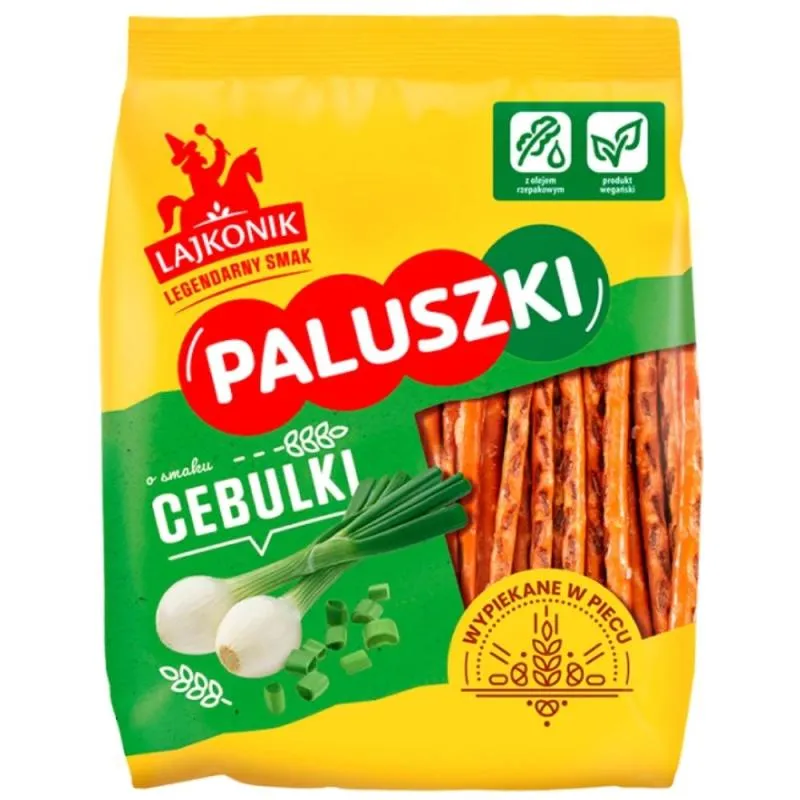 Lajkonik Salzstangen mit Zwiebelgeschmack 150 g - Paluszki o smaku cebulki 150 g
