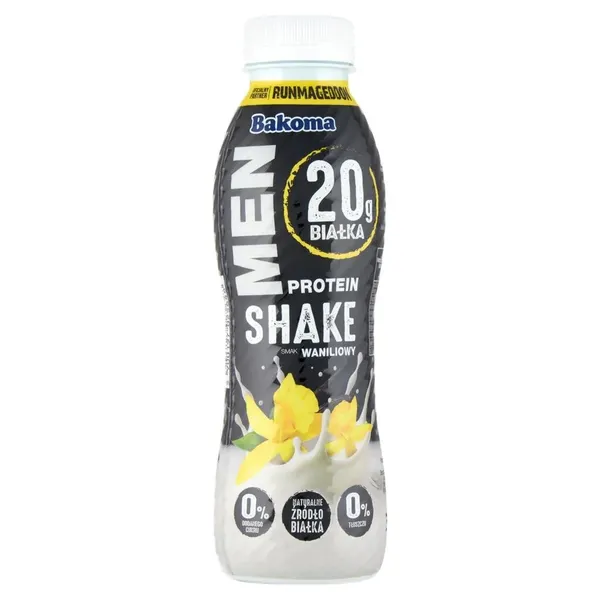 proteinshake, waniliowy, 20g białka, butelka, shake
