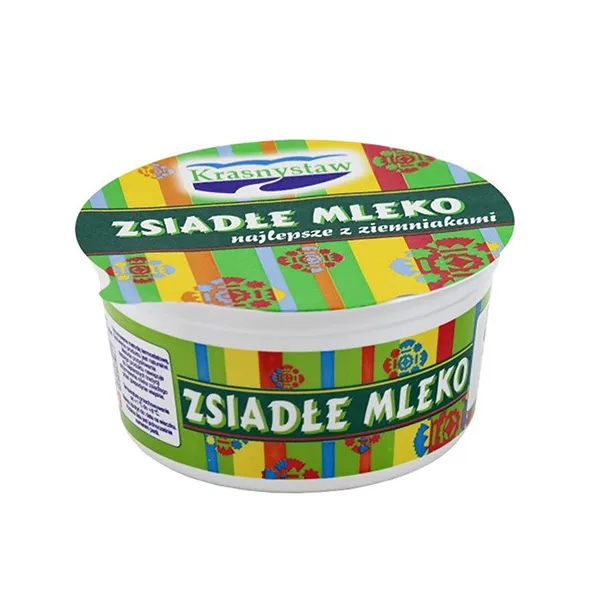 Zsiadłe mleko, gęsty, jogurt, produkt mleczny, pojemnik