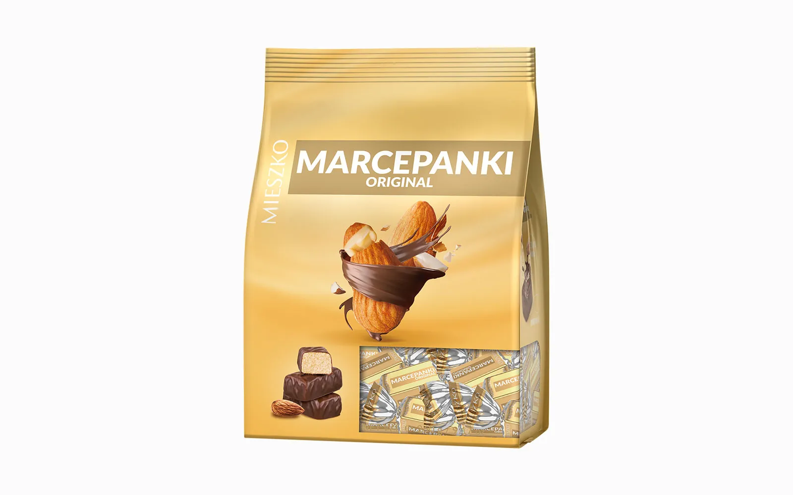 Mieszko Marcepanki Original Marzipan-Pralinen in Schokolade - Marcepanki Original czekoladki z marcepanem
