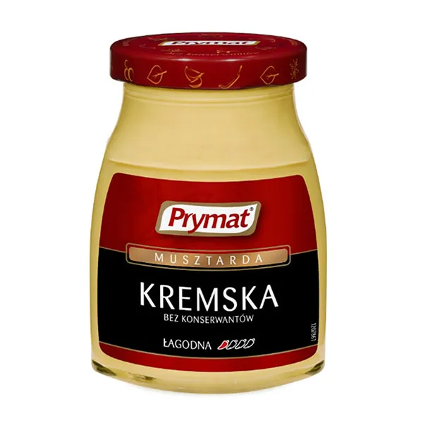 Kremka, Majonez, Musztarda, Żółta konsystencja, Słoik
