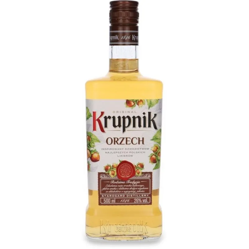 Orzech Likier, Krupnik, Flasche Likör, 500 ml, 26% Vol