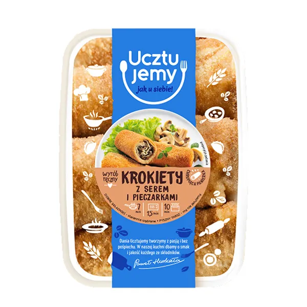 Kroketten, mit Käse, mit Pilzen, Panierter Snack, Fertiggericht