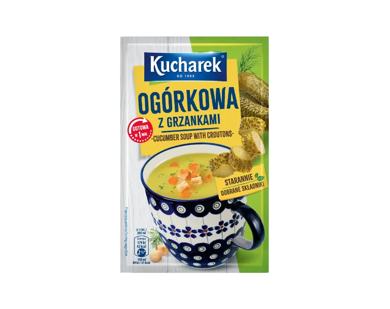 Suppenpaket, Ogórkowa, mit Croutons, Suppenbeutel, Croutons Suppe