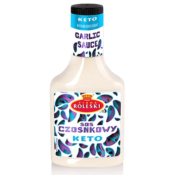 Keto-Sauce, Knoblauch, Soße, Gewürz, Flasche