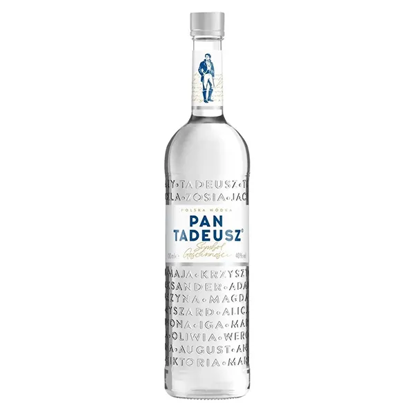 Wodka, Klare Spirituose, Flasche, Etikett Muster, Naturkorn Spirituosen