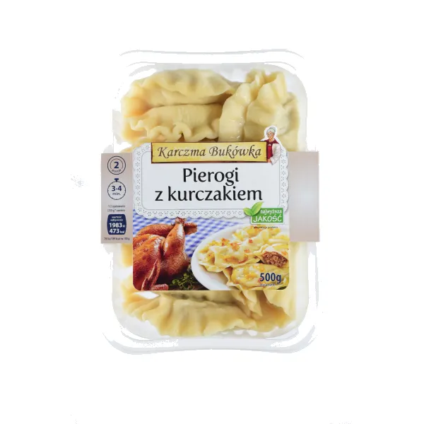 Pierogi, mit Hähnchen, mit Hähnchen, Dumplings, 500g