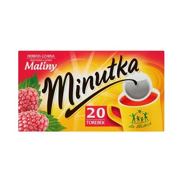 Mokate Minutka Schwarzer Tee mit Himbeergeschmack - Herbata czarna z malina 28g
