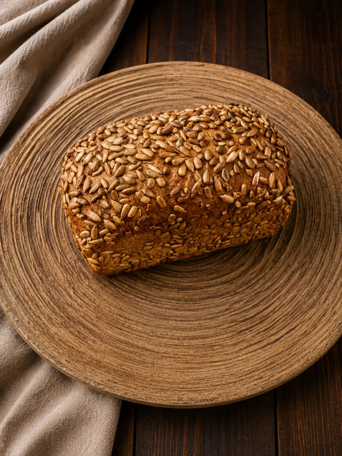 Sonnenblumenbrot, Brot, Brotlaib, Kerne, Körnerbrot