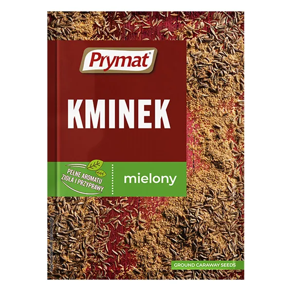 kminek, mielone, ziarna, przyprawa, zielone opakowanie