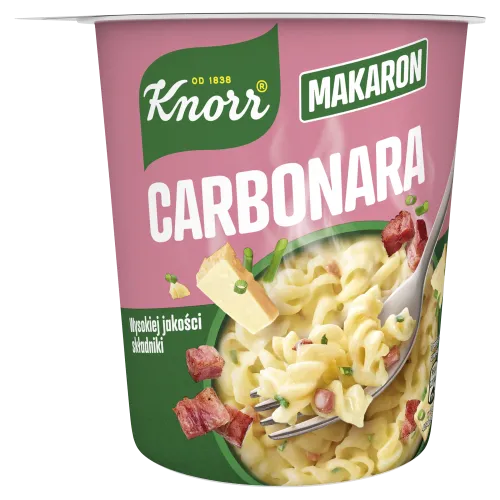 Knorr, Carbonara, Nudeln, Zutaten, Becher