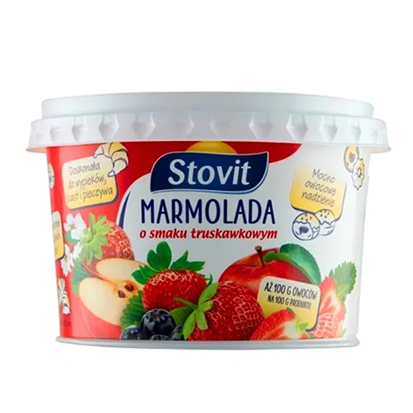 marmelada, truskawka, dżem owocowy, pojemnik, owoce
