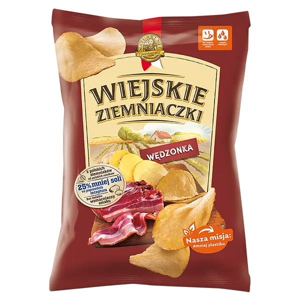 chips, kartoflane, chipsy, chipsy ziemniaczane, wędzonka, mięso wędzone, przekąska