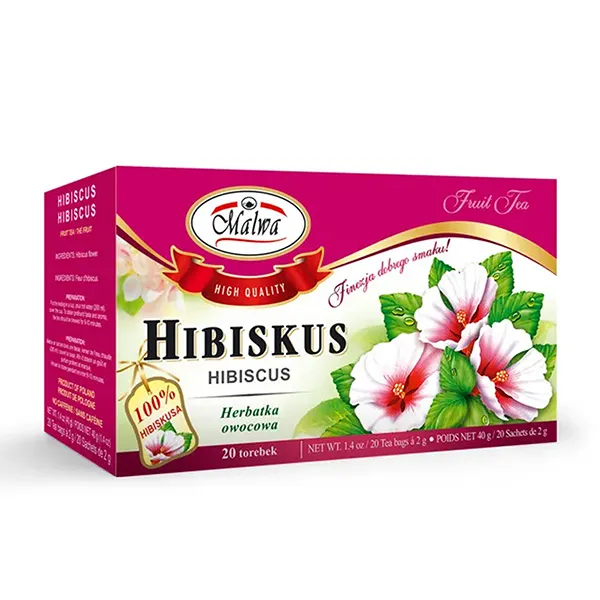 Hibiskus, Hibiskus-Tee, Früchtetee, Blütentee, 20-Beutel