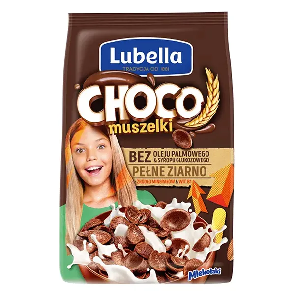Schokolade, Müsli, Choco-Muszelki, Schokodrops, Kakaogranulat