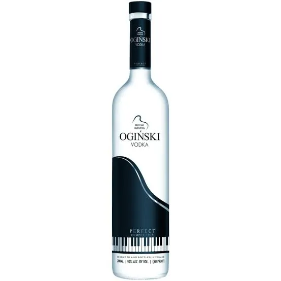 Vodka, Oginski, Flasche, Glasflasche, Etikettendesign