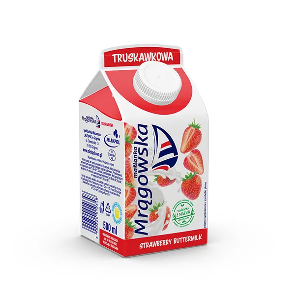 Erdbeere, Milch, Kartons, 500 ml, Buttermilch