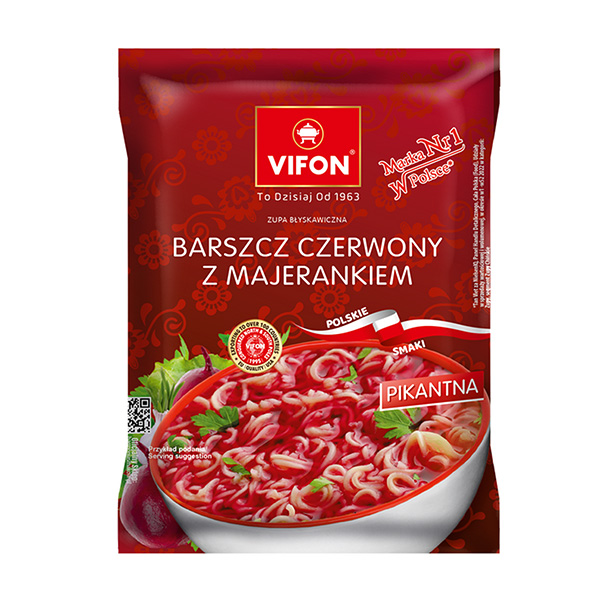 barszcz czerwony, z majerankiem, zupa, polska kuchnia, pikantna