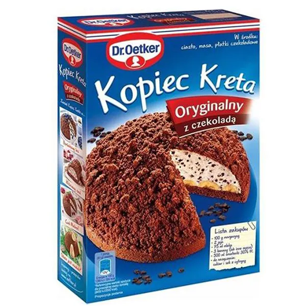 Kopiec Kreta, Kuchenriegel, Schokoladenkuchen, Kieseltorte, Dr. Oetker